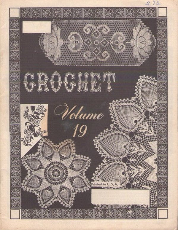 Elizabeth Hiddleson Volume 19 Vintage 70's Sewing Pattern Cotton Thread Crochet Lacy Doily and Table Toppers Booklet