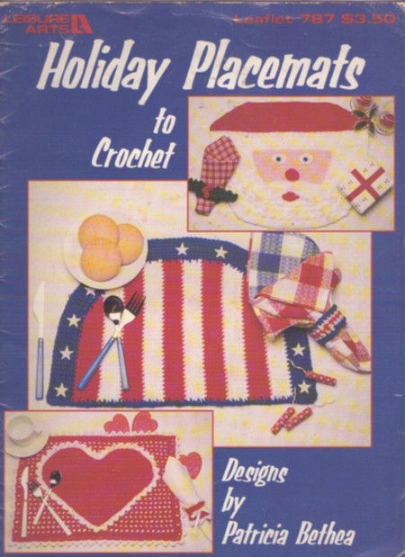 Leisure Arts Leaflet 787 Vintage 80's Sewing Pattern, Festive Holiday Placemats by Patricia Bethea Christmas, 4th of July, Valentine's Day, Easter, Halloween MORE