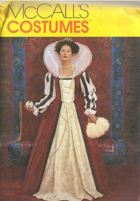 McCall's 4028 Retro 2003 Sewing Pattern Historical Costumes, Queen Elizabeth, Elizabethan Renaissance Corset Top, Skirt, 2 Pc Dress & Collar 6-12