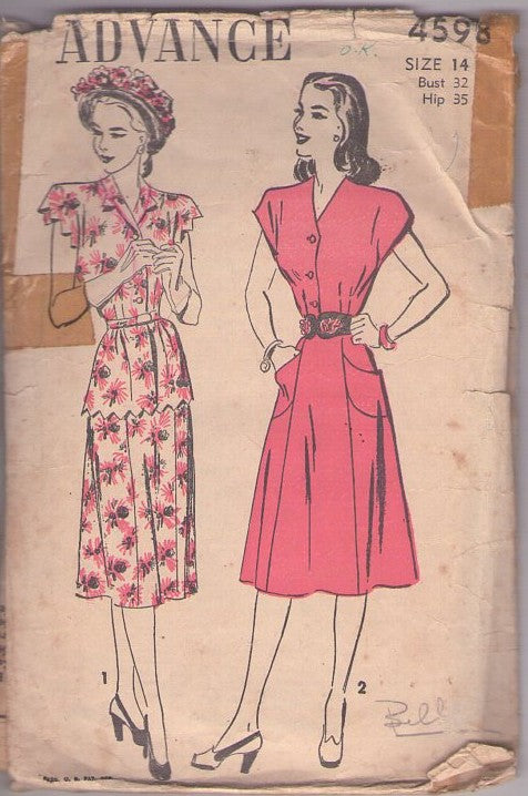 1940s Dresses MOMSPatterns Vintage Sewing 1940s Dresses MOMSPatterns Vintage Sewing