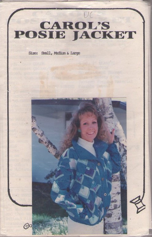 Fun Fabrics Retro 90's Sewing Pattern Jacket Set, Floral Wearable Art Carol's Posie Boho Patchwork Jacket Size S-L