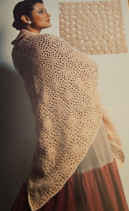 Coats & Clark's Book No 261 Vintage 70's Crochet Pattern Booklet, Granny Square Shawl, Jacket, Coat, Vest, Blanket, Halter Top MORE