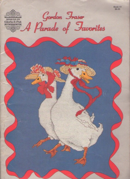 Designs by Gloria & Pat Book 41 Vintage 80's Cross Stitch Pattern, Farmcore, Country Art, Gordon Fraser A Parade of Favorites Farm & Country Animal Stitchery Booklet Geese, Bears, Ducks More